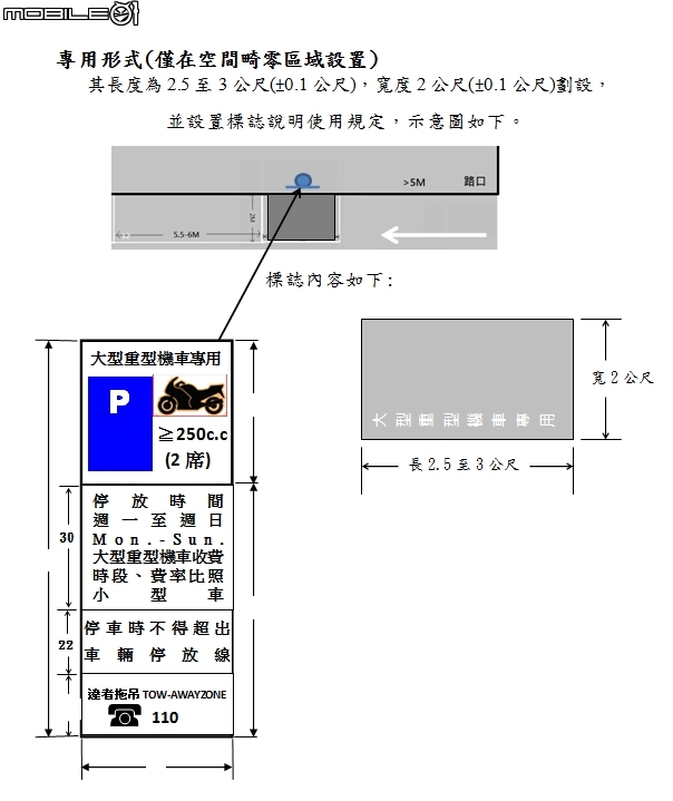 重機停車看這邊!臺北市試辦新式大型重機專用停車格相關資訊一覽