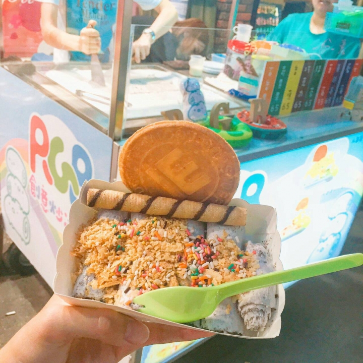 肥宅食記-中原夜市炒冰淇淋捲