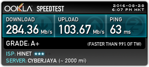 【8/28更新追加測速】台北市供裝中華電信 FTTH 300M/100M 光纖到府全程紀錄