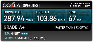 【8/28更新追加測速】台北市供裝中華電信 FTTH 300M/100M 光纖到府全程紀錄