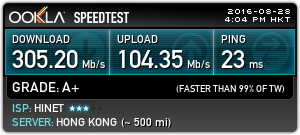 【8/28更新追加測速】台北市供裝中華電信 FTTH 300M/100M 光纖到府全程紀錄