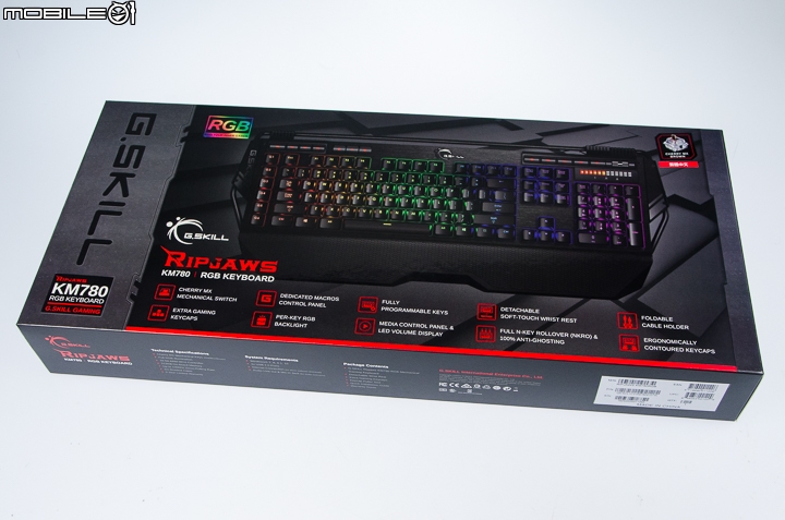 炫光設計 鍵指如飛 G.Skill RIPJAWS KM780 RGB鍵盤與MX780滑鼠試用