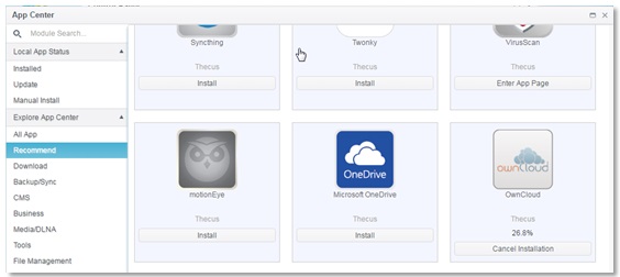 Thecus OS7 N2810+ owncloud APP 簡易開箱