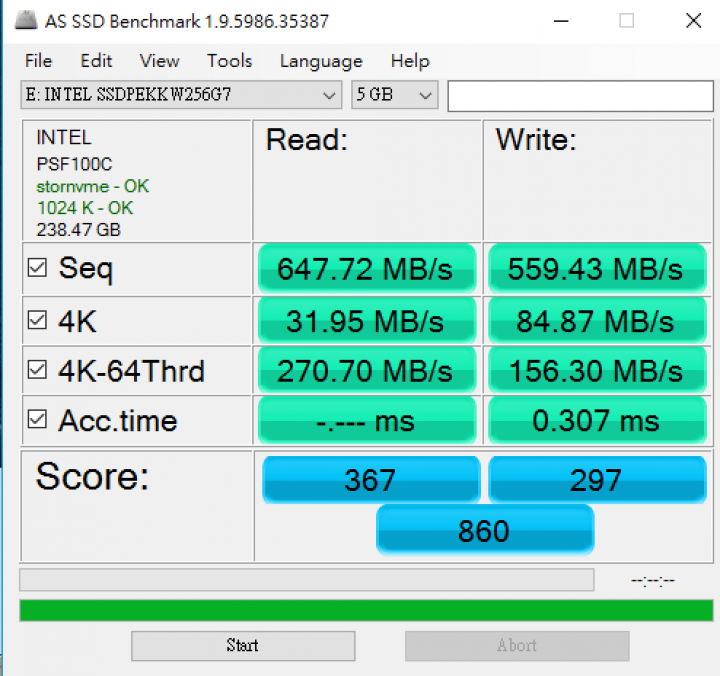 intel 600p 256g 這樣正常嗎..