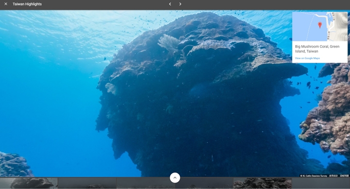 Google街景潛入台灣海底 線上就可悠遊綠島、澎湖、墾丁珊瑚海景