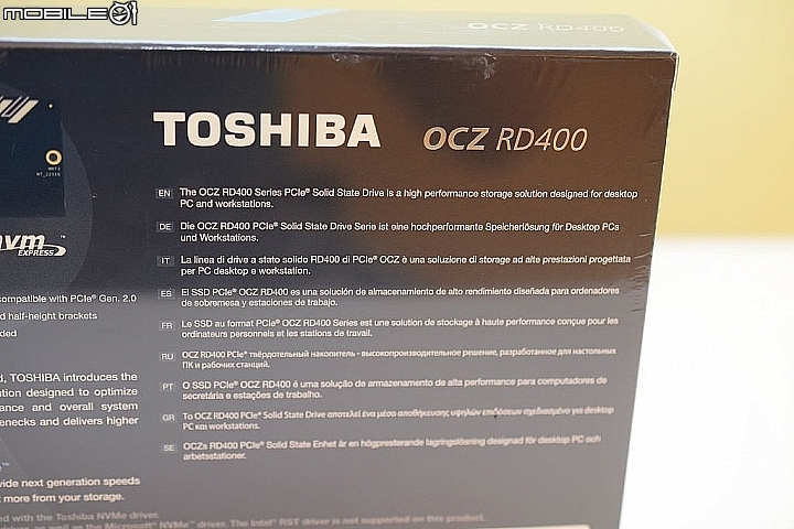 NVMe 速度更上一層 OCZ RD400A PCI-E SSD 256GB 開箱
