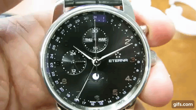 Eterna 綺年華單按把月相計時錶 開箱