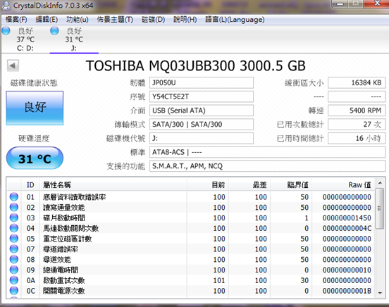 Toshiba Canvio Connect II V8 3TB 2.5吋行動硬碟評測文
