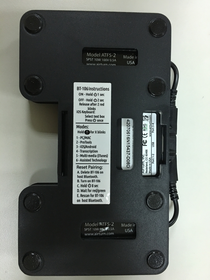 (開箱)自動藍芽翻譜器AirTurn BT-106