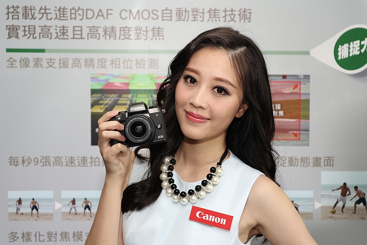 【採訪】Canon EOS M5 搭載DAF技術對焦超犀利,連拍每秒9張支援下翻自拍!