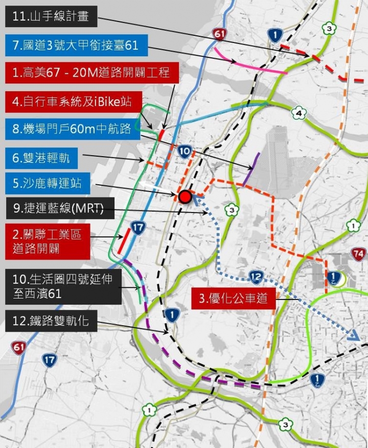 台中新政府重點發展區域:海線雙港副都心