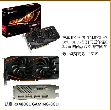 最近要買RX480,有看中三大廠的各一塊不知如何選 @@"