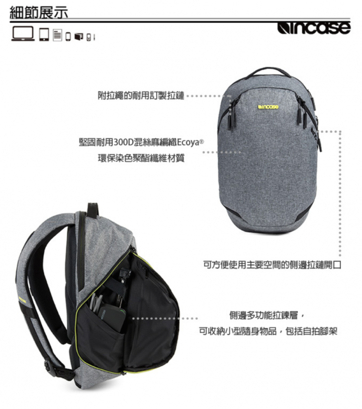 Incase reform action camera backpack 13" 開箱及兩機三鏡一閃一筆電