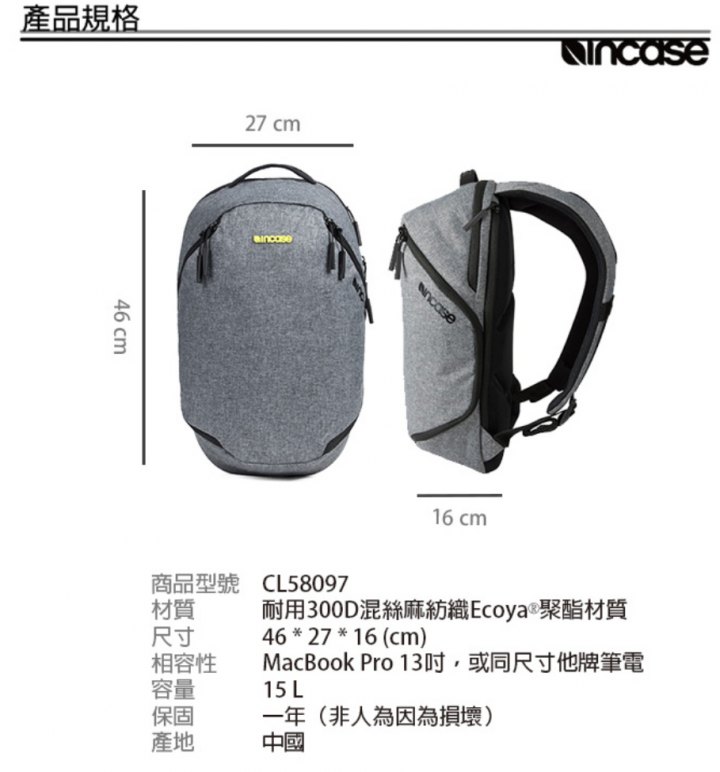 Incase reform action camera backpack 13" 開箱及兩機三鏡一閃一筆電