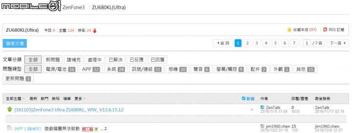 ZF3 Ultra(ZU680KL) 亞太可用的VoWiFi 新版本韌體已釋出 WW_ V13.6.15.16-20161125