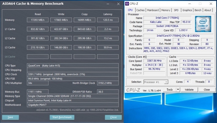 GIGABYTE Aero14 V7,搭載Kaby Lake CPU測試首發