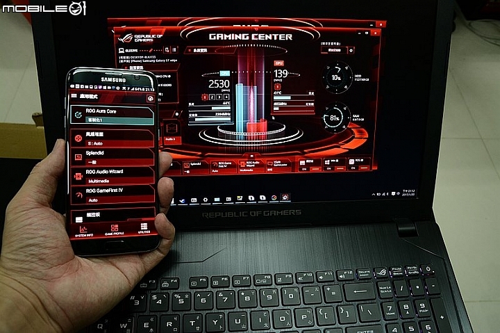 有RGB鍵盤的GTX1050TI遊戲筆電 ASUS ROG Strix GL553VE