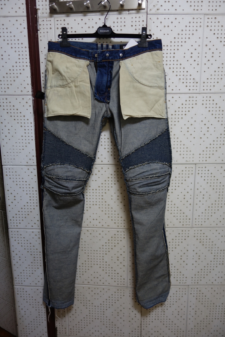 [分享] Balmain 18cm BLUE PAINTED  &  16cm BLACK WASHED DISTRESSED BIKER JEANS