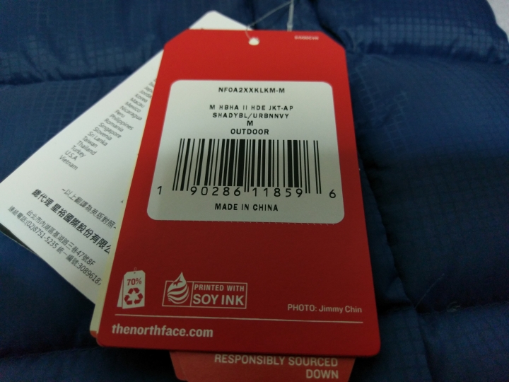 保證真貨~THE NORTH FACE 800FILL 羽絨外套開箱