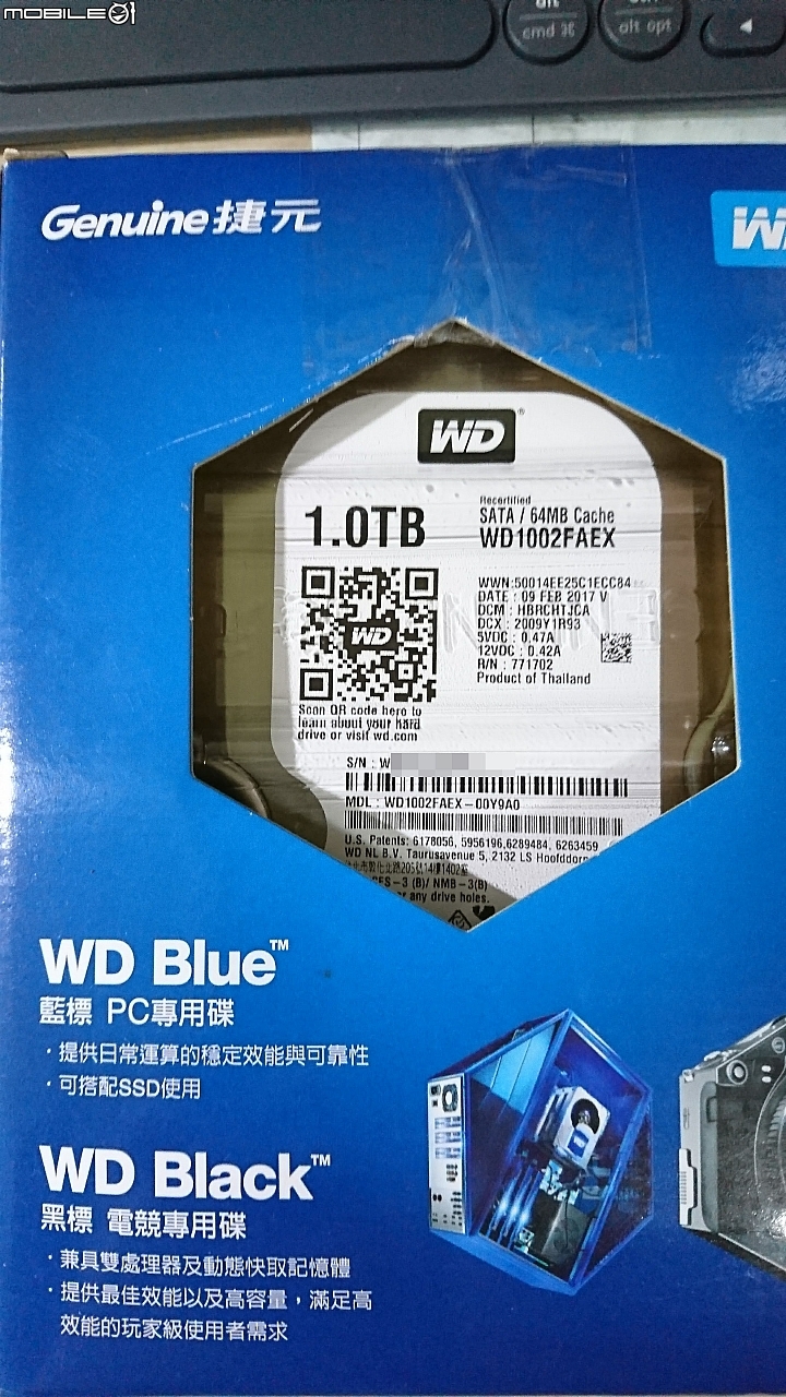 WD 黑標 1T,我都不知該說什麼了==