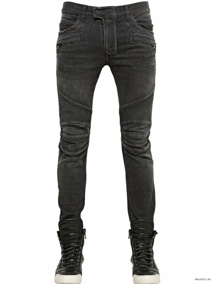 [分享] Balmain 18cm BLUE PAINTED  &  16cm BLACK WASHED DISTRESSED BIKER JEANS