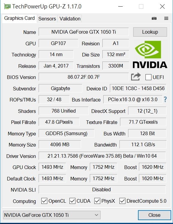 GIGABYTE P34K V7,搭配GTX1050 TI,讓效能持平桌機
