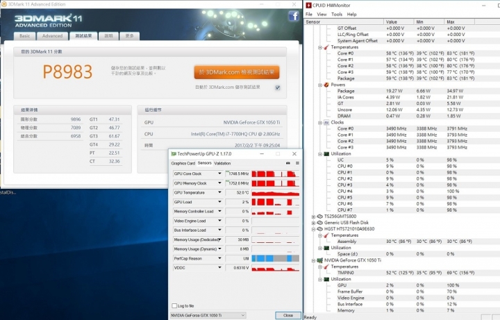 GIGABYTE P34K V7,搭配GTX1050 TI,讓效能持平桌機