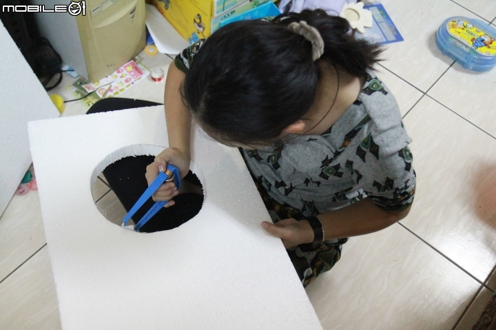 和女兒一起做的自然作業 氣墊船