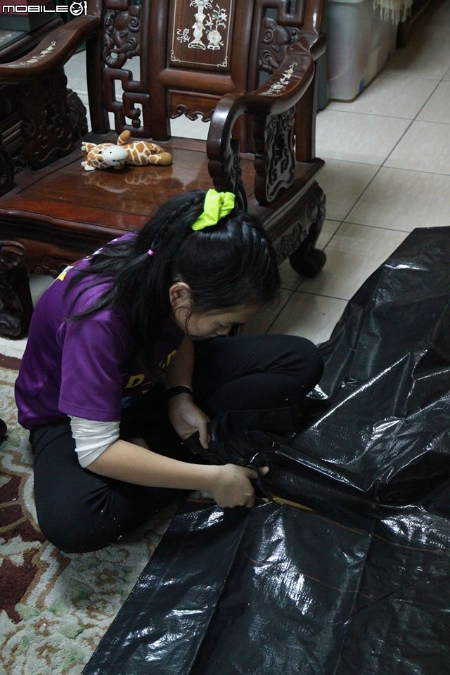 和女兒一起做的自然作業 氣墊船