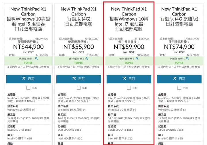 ThinkPad X1 Carbon (第五代) 入手