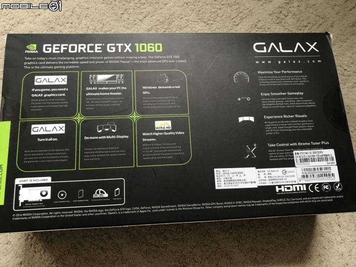 燒出個名堂Galax GTX 1060 3G分享