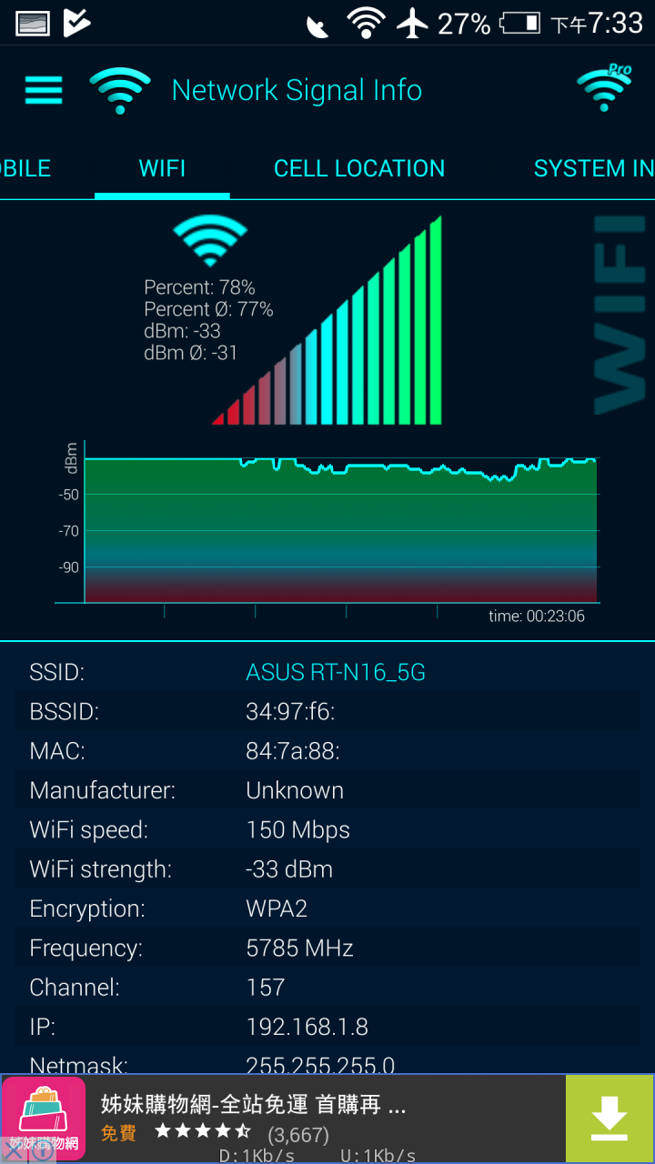 HTC U11 開箱WiFi訊號測試