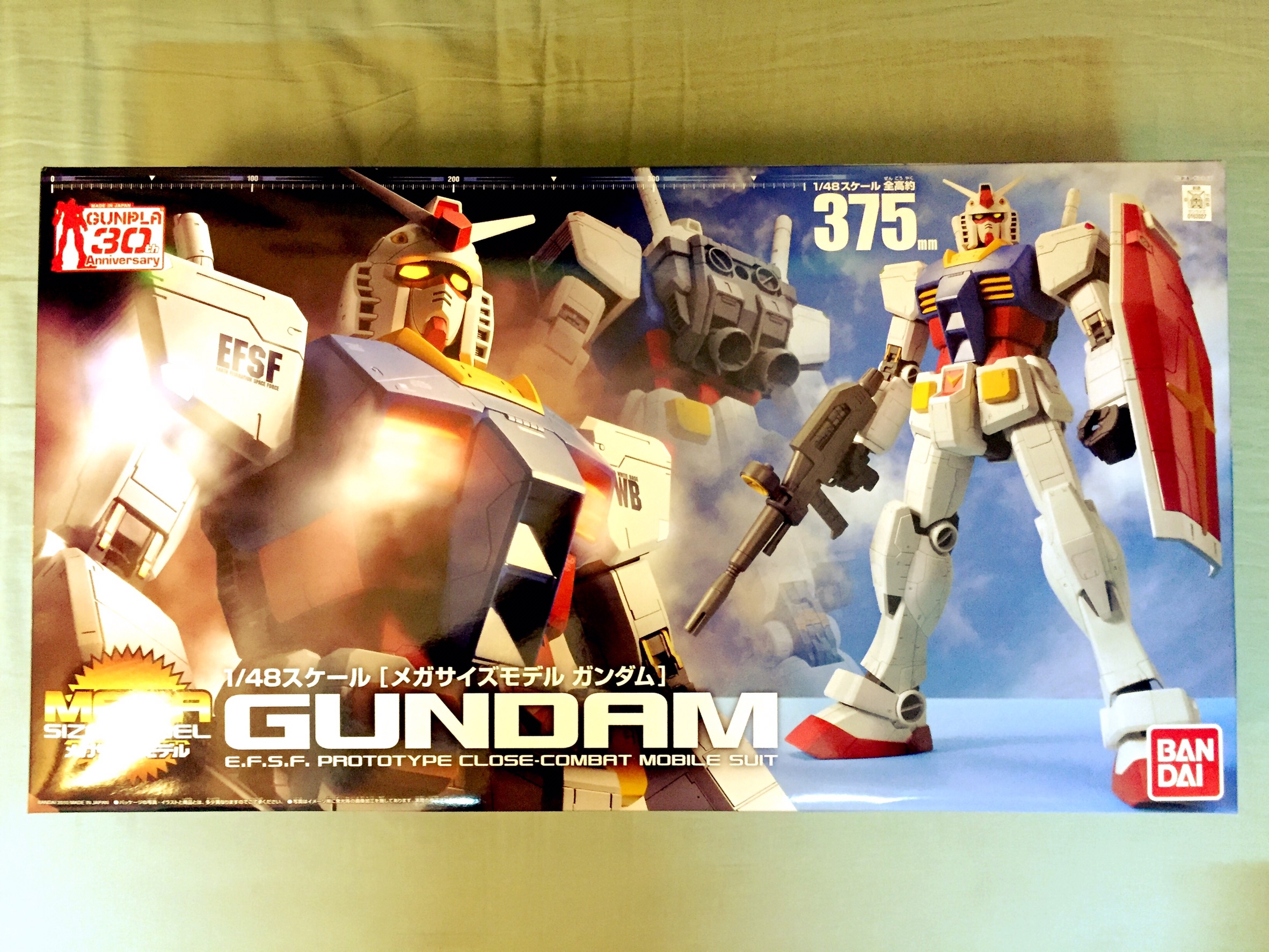 更新後的 1/48 高375mm的初代鋼彈 RX-78-2 Gundam BANDAI