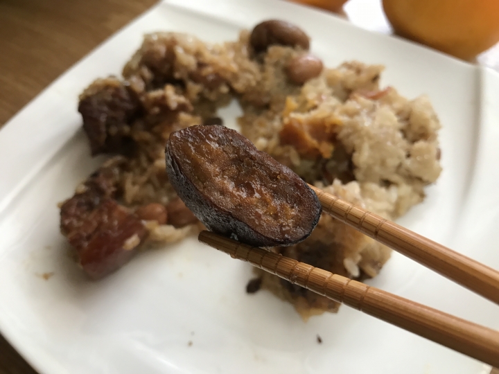 第一次吃 "烏魚子肉粽"