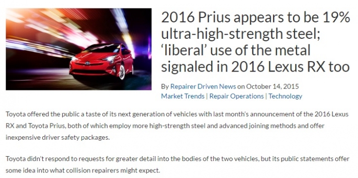 IONIQ使用高剛性鋼材比Prius強