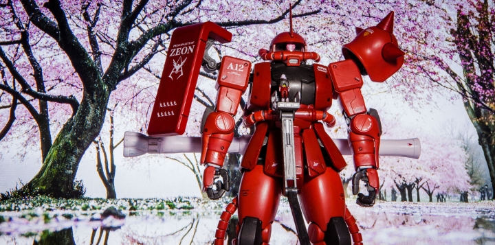 紅色彗星,夏亞出動場景,薩克原型機 ZAKUII BANDAI MG 1/100