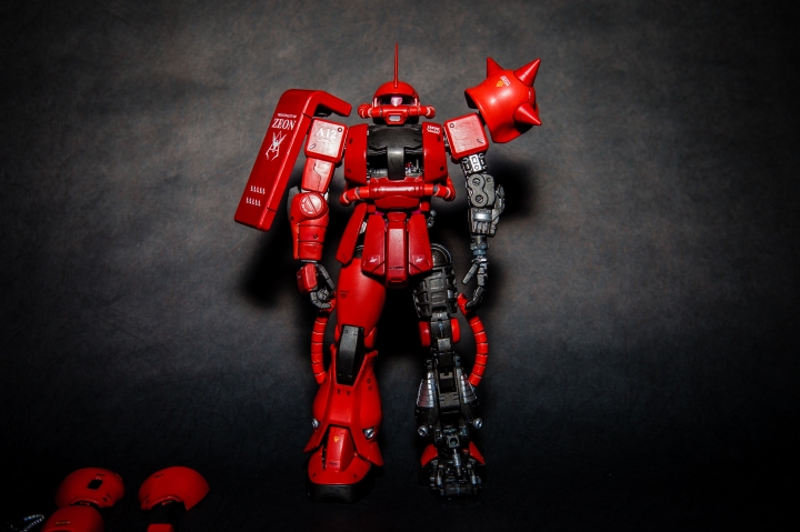 紅色彗星,夏亞出動場景,薩克原型機 ZAKUII BANDAI MG 1/100