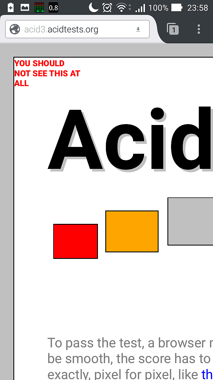 當手機瀏覽器遇上了acid測試...