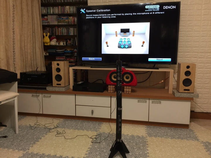 DENON AVR-X3300W 綜擴及5吋3音路手工原木音箱開箱