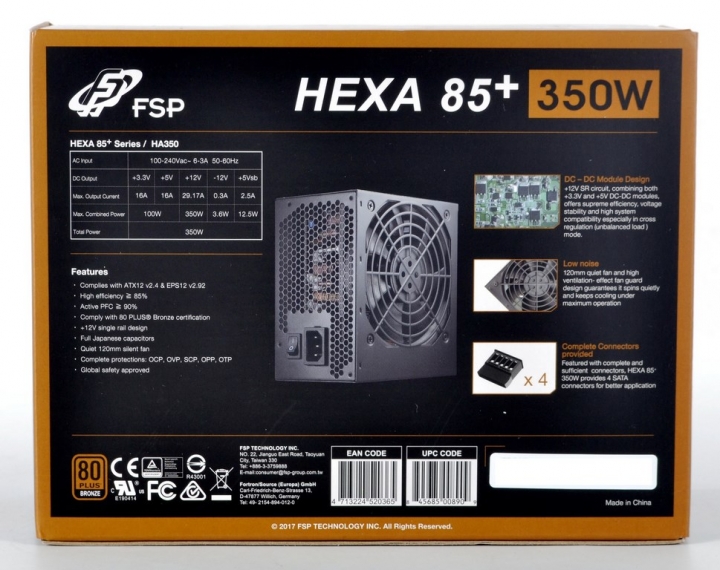 低瓦數也有DC-DC架構,全漢聖武士 HEXA85+ 350W 電源供應器 開箱拆解測試