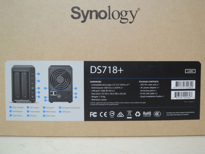 Synology DS718+ Apollo Lake NAS 實測分享 (持續更新)