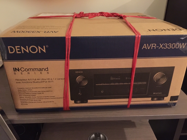 DENON AVR-X3300W 綜擴及5吋3音路手工原木音箱開箱