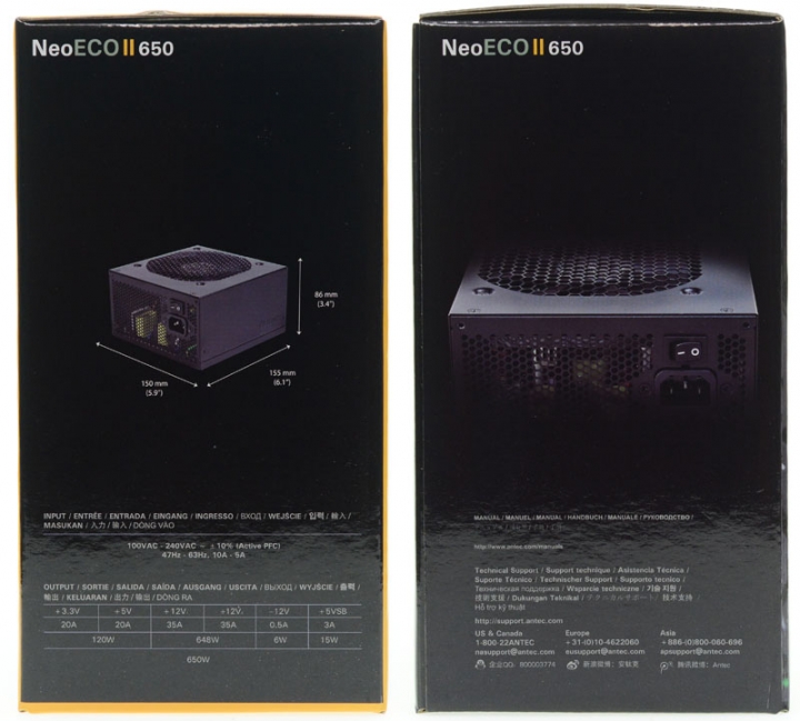 銅牌加雙DC-DC的Antec Neo ECO II 650W簡介及測試