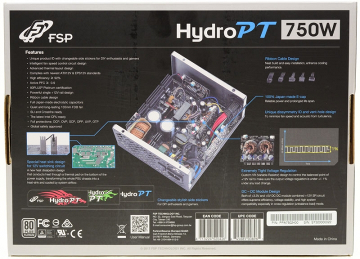 全漢Hydro PT皇鈦極V 750W簡介及測試