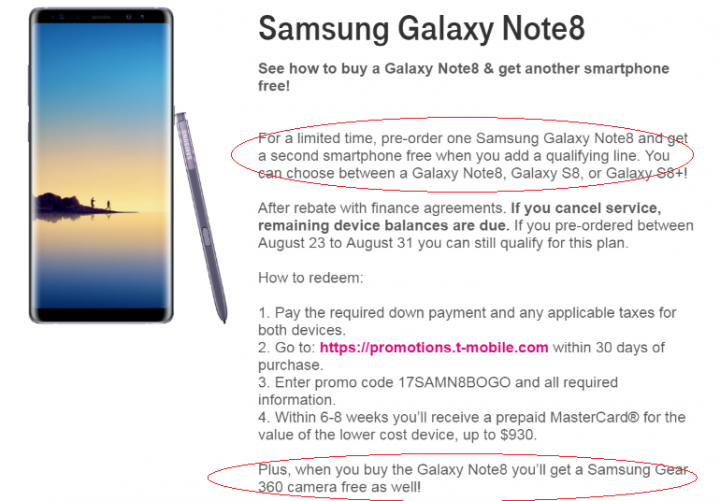 心動了美版Samsung Note8買一送一,仍加送Gear360!!