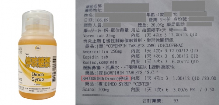轉 止咳藥可待因禁用於兒童及哺乳婦女!醫藥師熱心整理哪些國藥日藥中標?