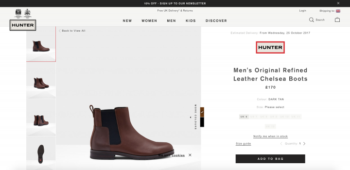 英國皇家認證 HUNTER Chelsea Boots 開箱!