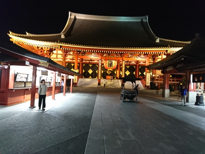 2017斷腿東京自由行第一日(成田山、上野、秋業原、夜晚的淺草寺)