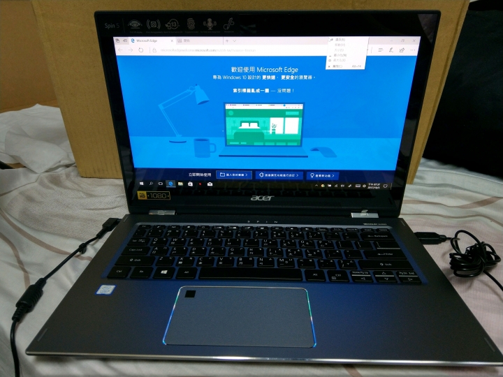 New Acer Spin 5 I5-8250u 翻轉觸控螢幕簡易開箱