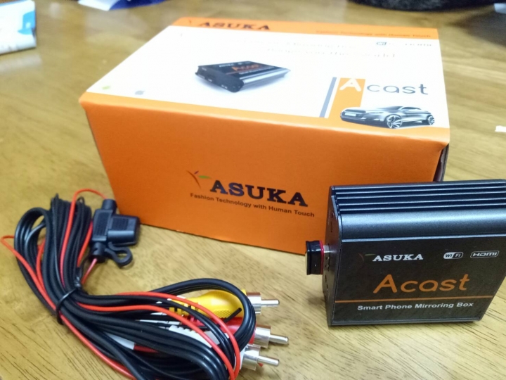 ASUKA 飛鳥 家用、車用皆可 Acast WIFI無線手機鏡像投影盒 開箱